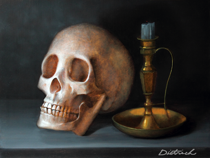 Light's Last Flicker stiil life artwork  by David John Dietrich